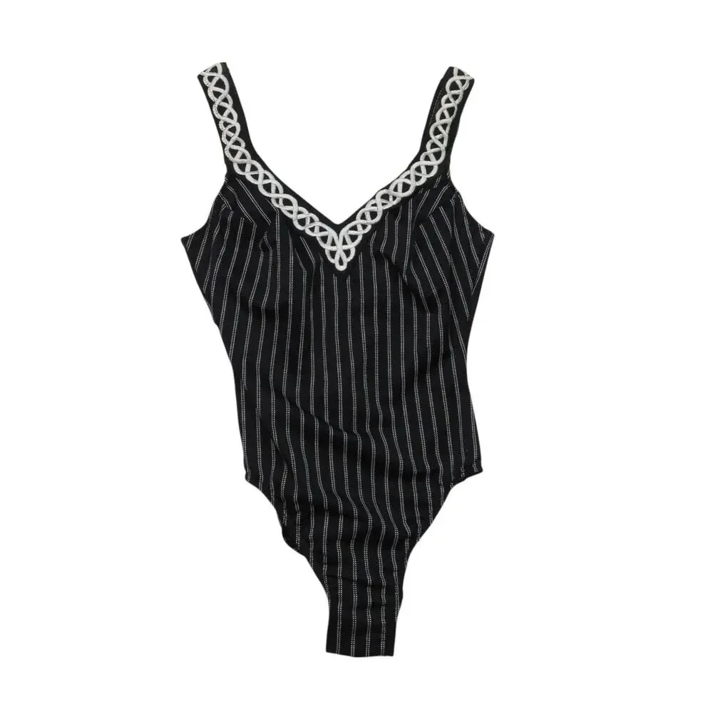 Dreamsuit by Miraclesuit One Piece Swimsuit Large Black & White Striped